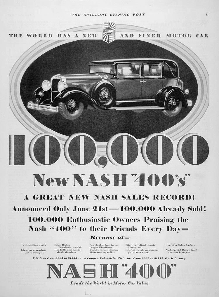 1928 Nash Auto Advertising